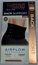 Elite Copper Back Support Compression Adjustable Straps Stabilizing Airflow