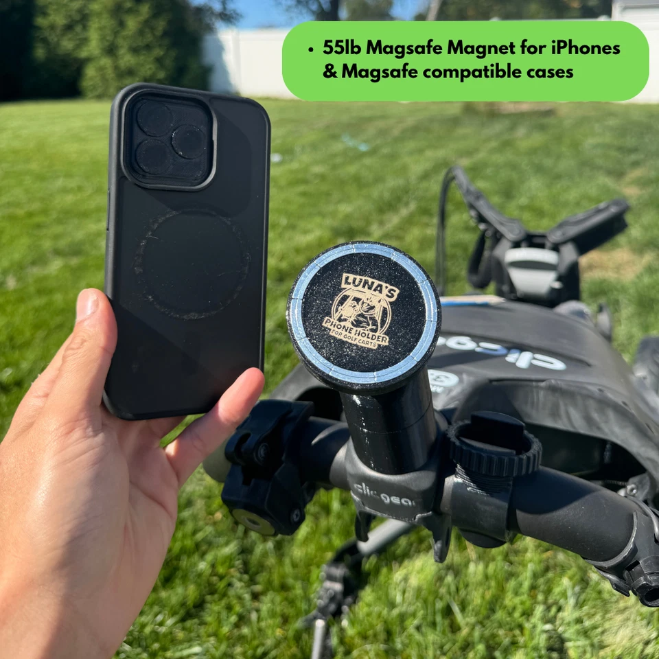 Soporte de teléfono MagSafe impreso en 3D para carros de empuje Clicgear y Rovic Foto 4 de 4