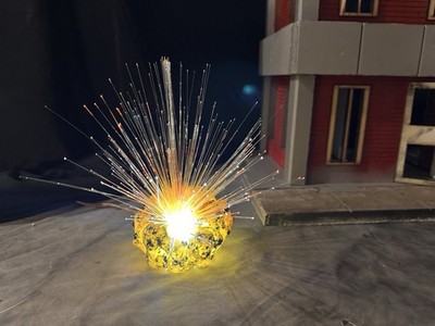 1:12 Scale Action Figure Diorama Display, Light Up LED Grenade explosion Effect