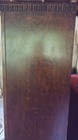 ANTIQUE EXCELZALL ARTS CRAFTS OAK WARDROBE ARMOIRE W/ MIRROR CARVED INLAY BIRDS — photo 5