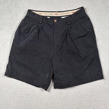 Tommy Bahama Relax Mens 32 Black 100 Silk Pleated Front Walking Shorts Casual