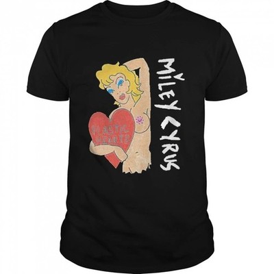 Miley Cyrus plastic heart T-shirt Cotton Tee For Men Size S-5XL BT2283