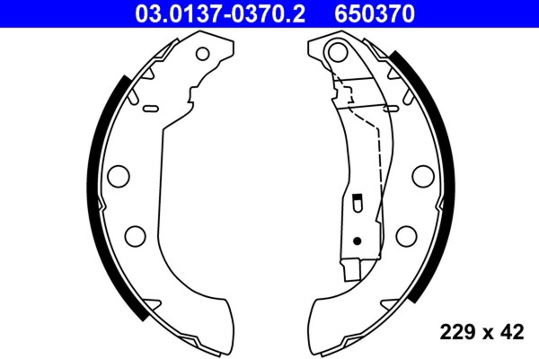Bremsbackensatz ATE 03.0137-0370.2 FüR Peugeot 306 7E N3 7C 7B N2 7A N5 Xsara ZX-image