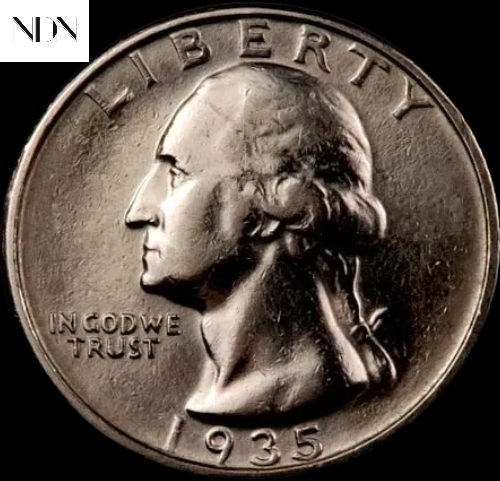 1935-D Washington Quarter - Choice Almost Uncirculated AU - 90% Silver - Picture 1 of 2