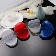4 Pcs Plastic Denture Storage Container Retainer Mouth Guard Box