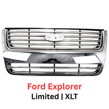 Grille Chrome Shell For 2006-2010 Ford Explorer Limited Xlt Plastic Fo1200476 Grille Chrome Shell For 2006-2010 Ford Explorer Limited Xlt Plastic Fo1200476