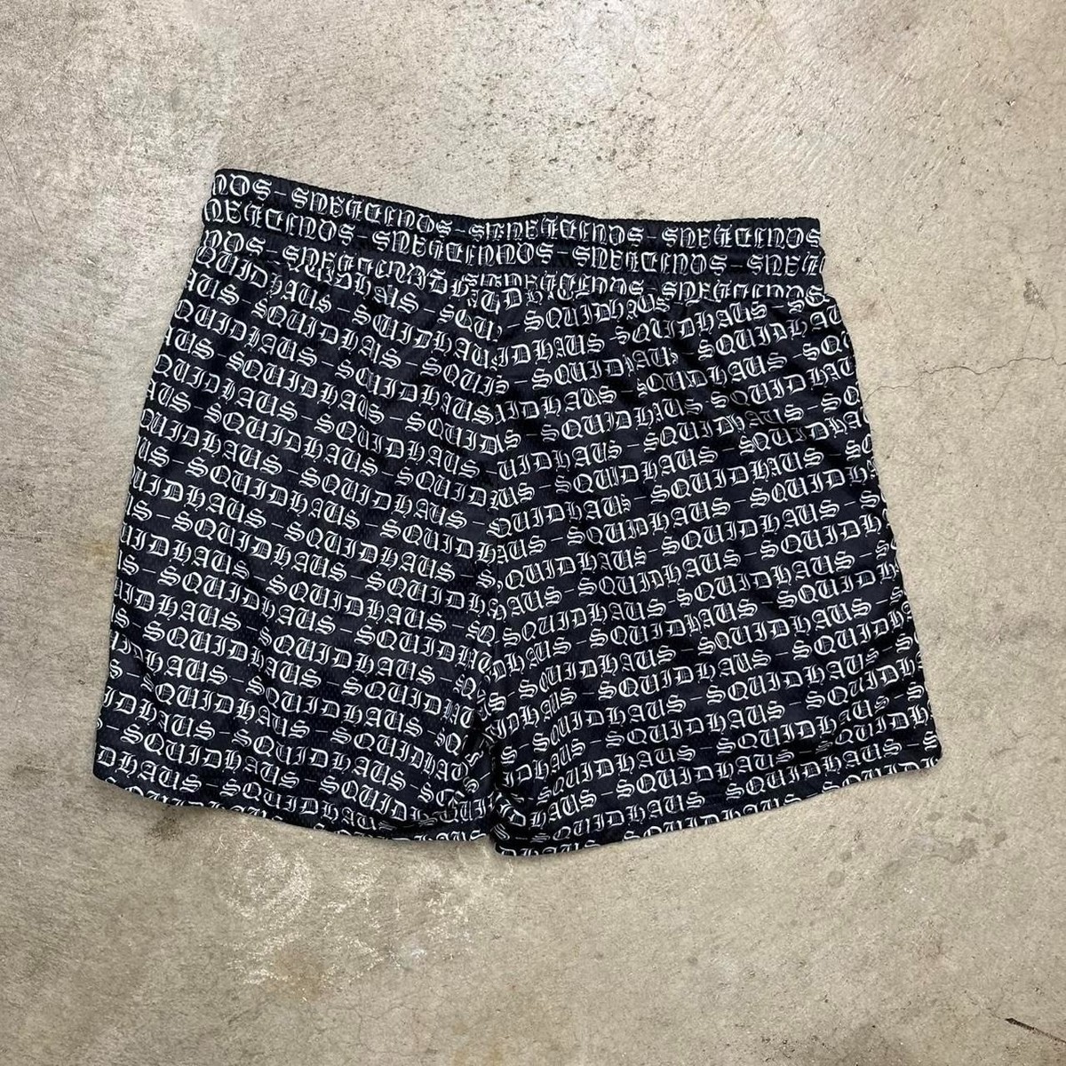 Squidhaus Mesh Shorts Men Large Black Lined 4 Inseam All