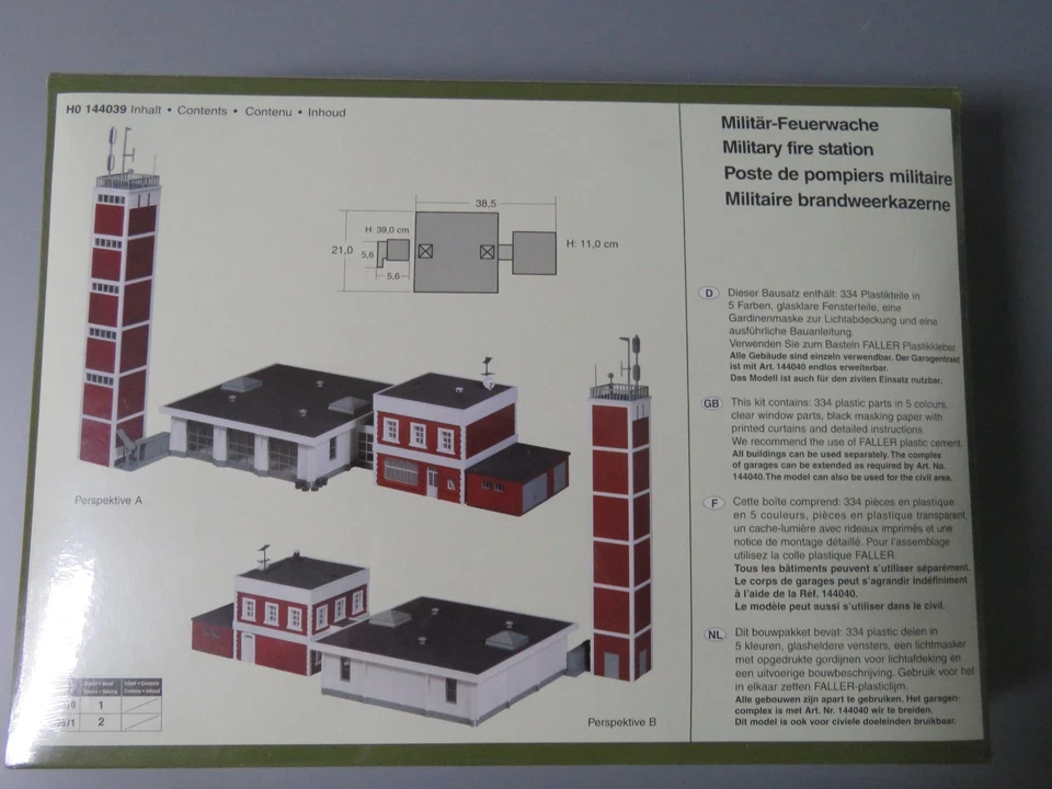 Faller Konvolut Military 1x Feuerwache 144039 2x Fahrzeughalle 144040 1x 144037 - Bild 3 von 4