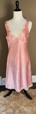 Vintage Victorias Secret Dream Angels Sleep Slip Chemise Dress Lace Trim Satin