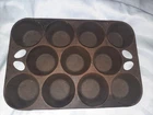 GRISWOLD NO.10 Cast Iron 949C Erie PA. Popover Pan Muffin 11 Count