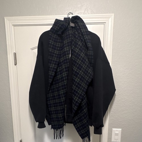Balenciaga Unity Sports Scarf Zip Up Navy oversized Hoodie Size 1 