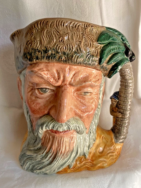 Vintage Royal Doulton Robinson Crusoe D6532 Large Character Toby Mug Jug
