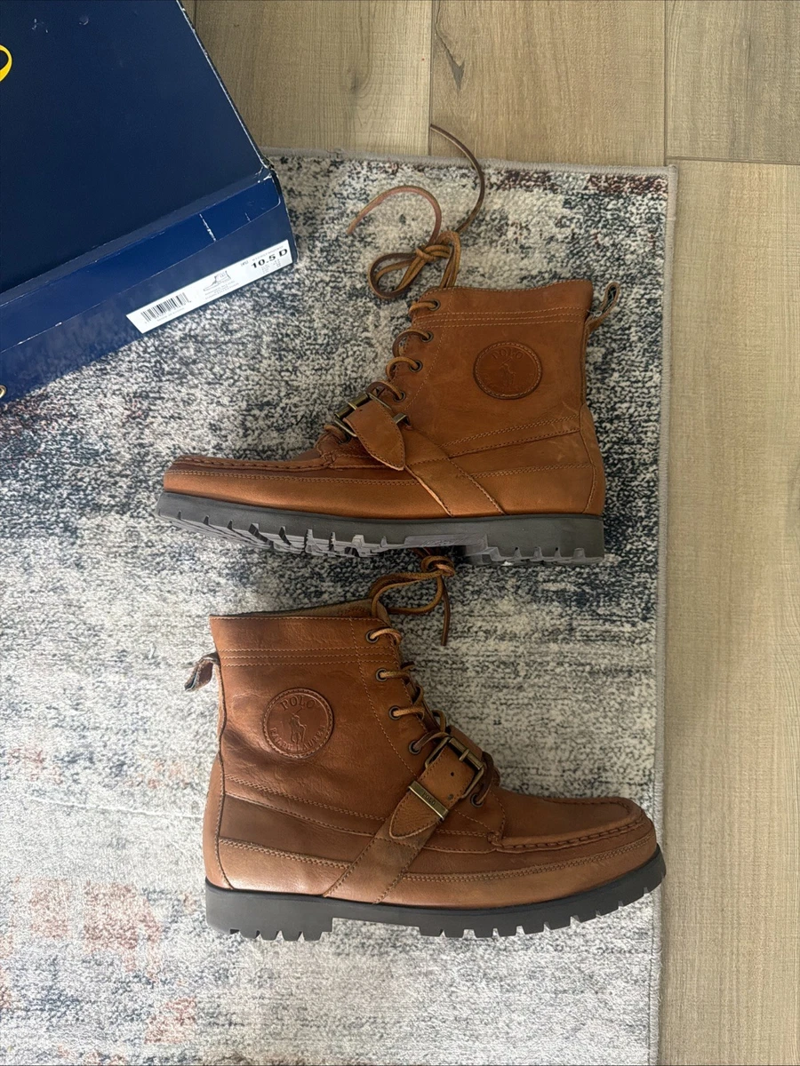 Polo Ralph Lauren Leather Upper Brown Boots for Men for Sale