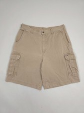 Y2K Tommy Hilfiger Cargo Shorts Beige Khaki Cotton Jorts Size 36 Fits L, XL