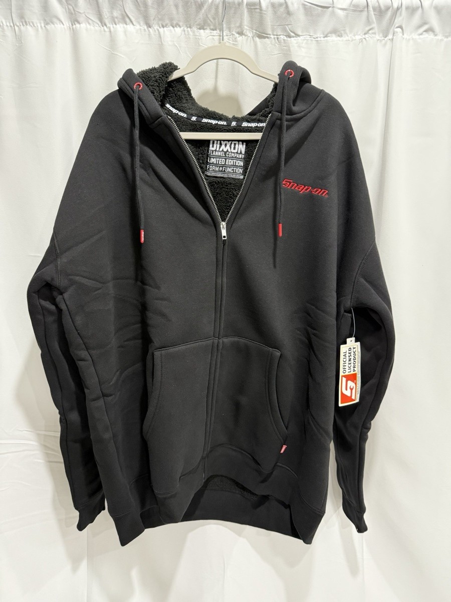 トップス S fleece zip up hoodie Dixxon x Snap-on Limited Edition Black Sherpa-Lined Zip Hoodie