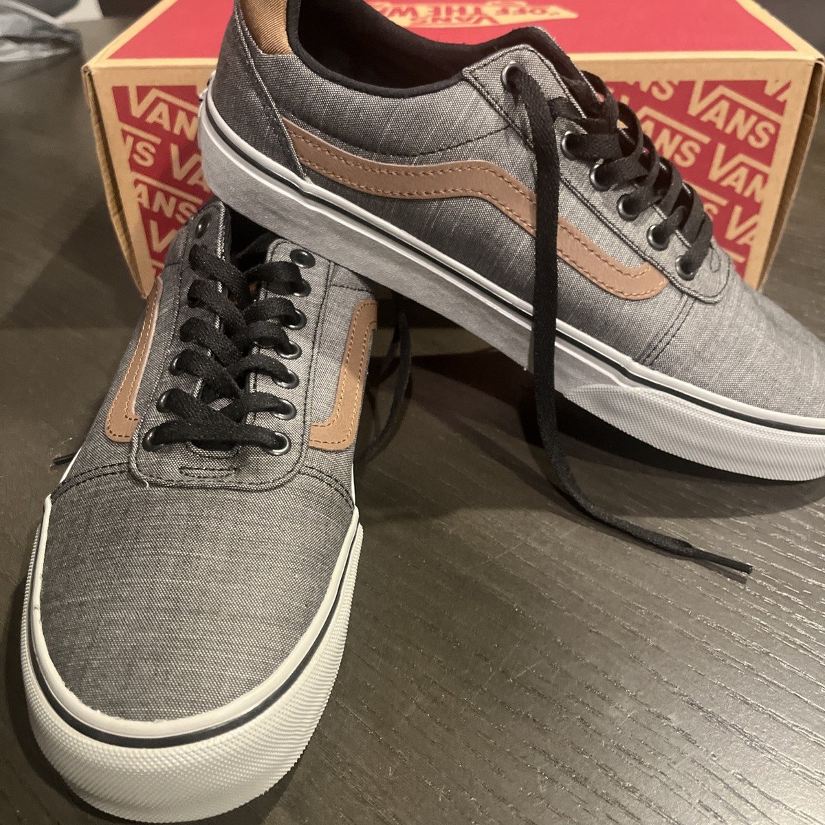 Vans Ward Deluxe Textile Black/Grey Men's Skate Shoes Size