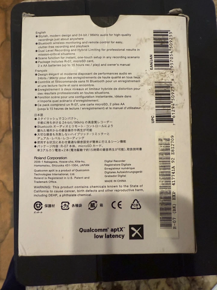 Roland R-07 R07 Portable Stereo Audio Recorder New $229.95 - Image 2 of 4