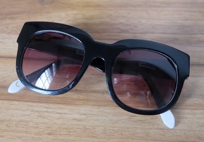 Aldo Handmade Sunglasses Black & White Rim Frame