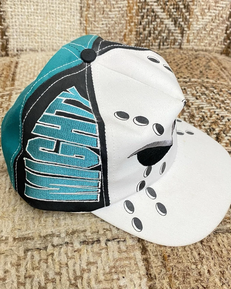 复古迪士尼阿纳海姆 Mighty Ducks 大脸曲棍球棒球帽 NHL 美国 — 第 3/4 张图片