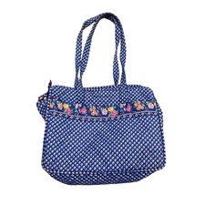 Vera Bradley Quilted Floral -Royal-1992 Bag  with zipper