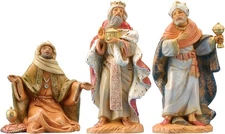 Fontanini 5" Three Kings Set – 3-Piece Hand-Painted Nativity Collection