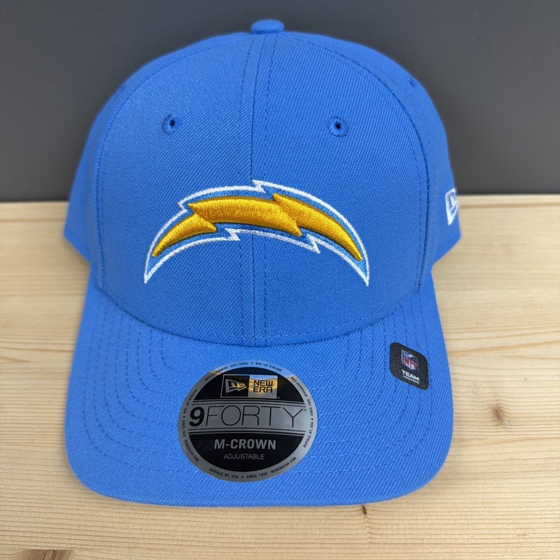 Los Angeles Chargers Hat Sky Blue New Era Velcroback Black 9Forty Cap Unisex