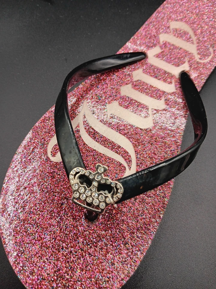 Chanclas Juicy Couture para mujer talla 6, rosa brillo Foto 4 de 4
