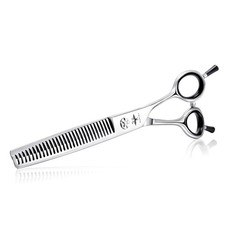 PURPLRBIRD 7 Inch Straight Dog Grooming Scissors Pet Thinning Texturizing She...