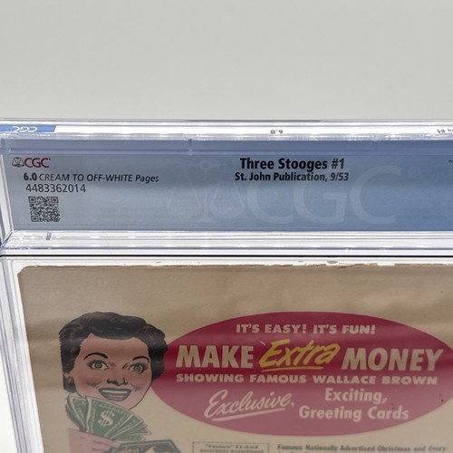Three Stooges #1 CGC 6.0 Joe Kubert & Norman Maurer App on 1st Page 1953 - Picture 5 of 5