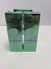 Isle of Paradise Medium Self-Tanning Drops for Face Body 2 X 1.01 Fl Oz Box Set