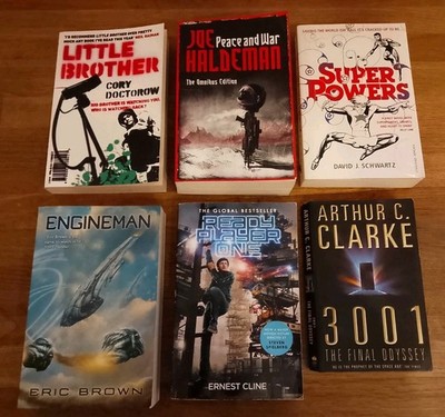 BOOK - Bundle Of X6 Mixed Science-Fiction Sci-fi Novels Paperbacks Lot #2 