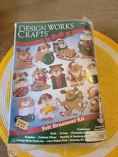 Design Works 5397 Christmas Ornament Craft Felt Dogs USA Made