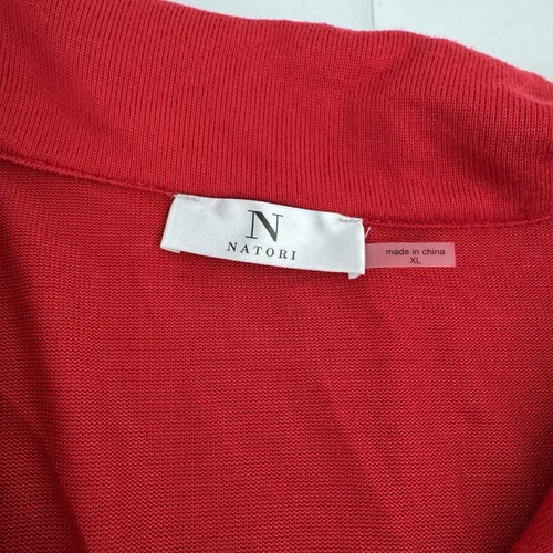 NWT Natori 2 Pc Pajama Set Women's XL Red Long Sleeve Sleepwear Preppy Jersey - Picture 3 of 19
