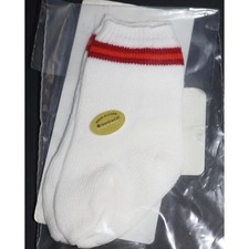 American Girl Doll White Athletic Socks Red Orange Stripes 2007 New