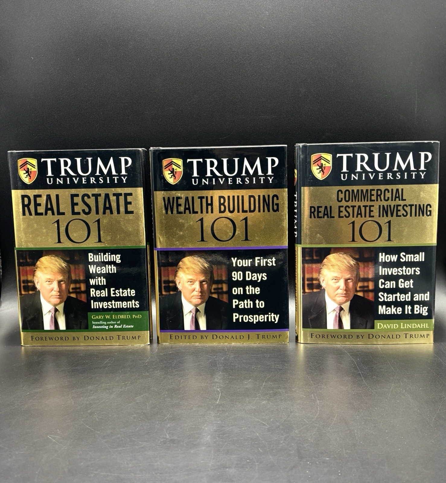 Lot~3 Trump University Books: Wealth Building 101~Real Estate 101~Com Real Estat