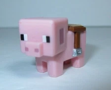 Minecraft Mini-Figures Stone Series 2 1" Pig with Saddle Figure Mojang