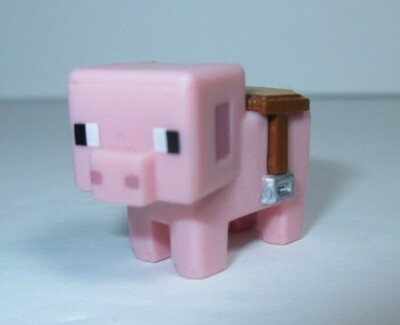 Minecraft Mini-Figures Stone Series 2 1'' Pig with Saddle Figure Mojang