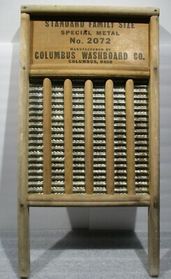 Columbus Washboard Co. Maid-Rite Wood 