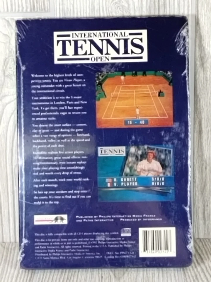 International Tennis Open for Philips CD-I Complete Longbox W/ Slip Cover SEALED - Image 2 of 2