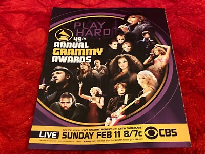 PEEP08 WERBUNG 11X8'' 49. JÄHRLICHE GRAMMY AWARDS - JUSTIN TIMBERLAKE