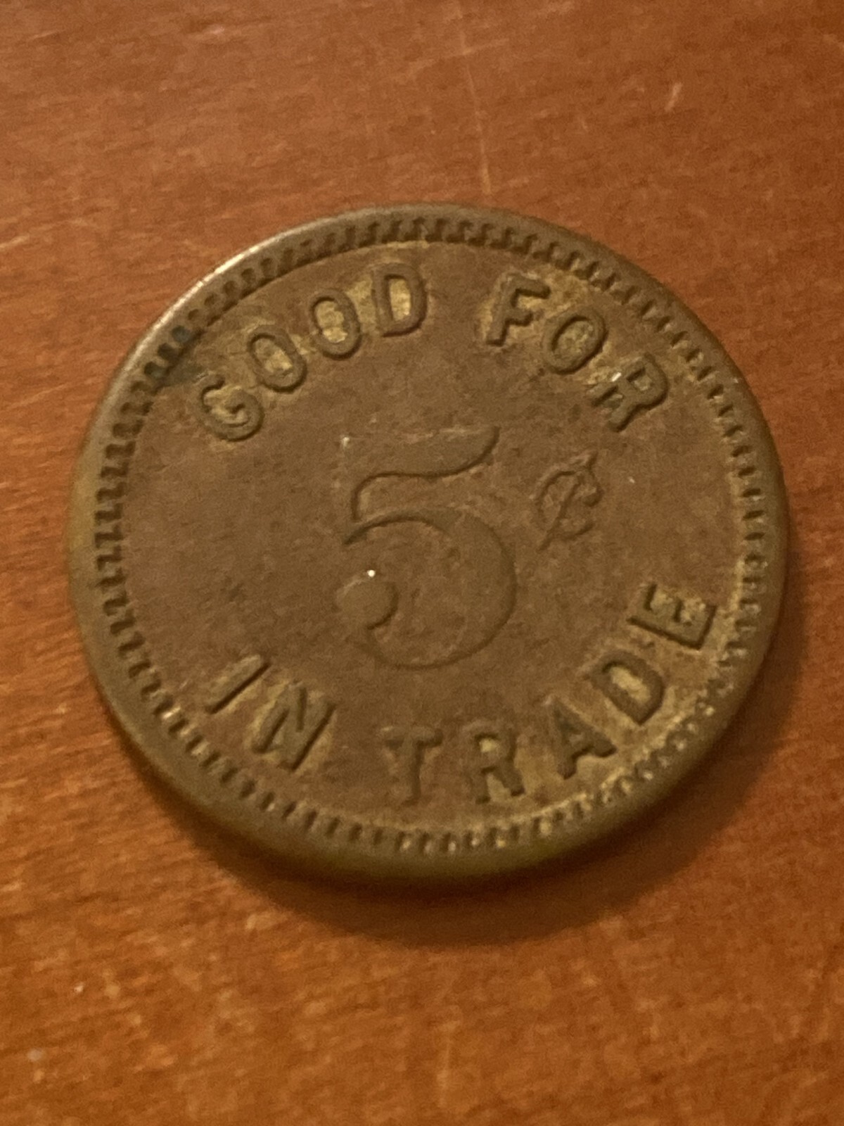 Fort Bragg North Carolina Military Trade Token Sergeant's Club 5c Don