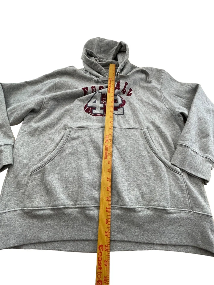 Sudadera con capucha Simply For Sports fútbol gris rojo oscuro #42 Pullover para hombre XL Foto 2 de 4