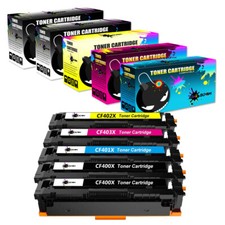 5 Toner Cartridge replace for HP CF400X-3X 201X Laserjet M277dw M252dw M252 M277