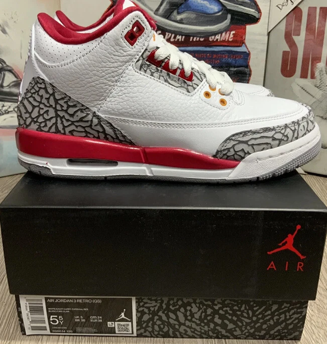 Jordan 3 Retro Cardinal (GS) Kids' - 398614-126 - US