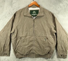 WEATHERPROOF Microsuede Bomber Jackets Mens XL Brown Microfiber Coat Full Zip