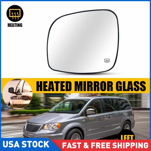 68026177AB Left Side Mirror Glasses Driver Heated for 08-20 Town & Country Dodge