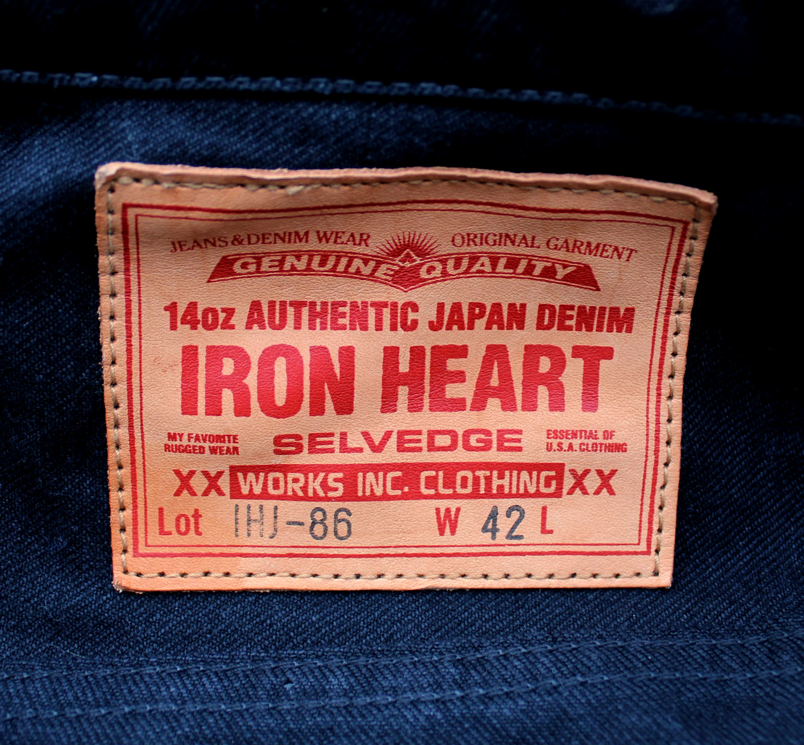 IRON HEART JEAN JACKET 14 OZ BLACK SELVEDGE DENIM SIZ… Gem