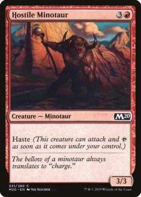 MTG Magic the Gathering Hostile Minotaur (331/357) Core Set 2020 LP
