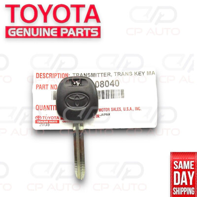 10 - 13 TOYOTA COROLLA MASTER UNCUT TRANSMITTER FACTORY CHIP KEY OEM NEW