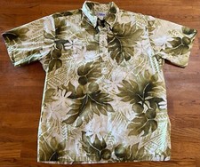 Reyn Spooner Vintage Aloha Shirt Medium 1/4 Button 100 Cotton Hawaii Used